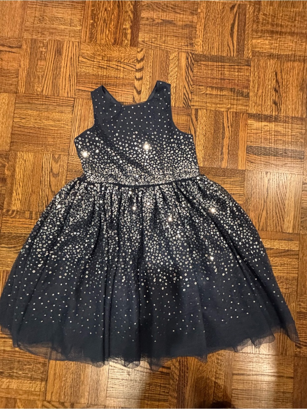 H&M Navy Sequin Tulle Party Dress